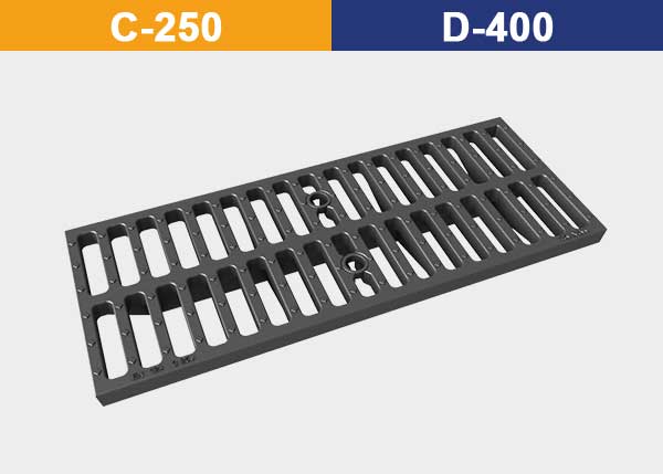 Grille caniveau en fonte C250