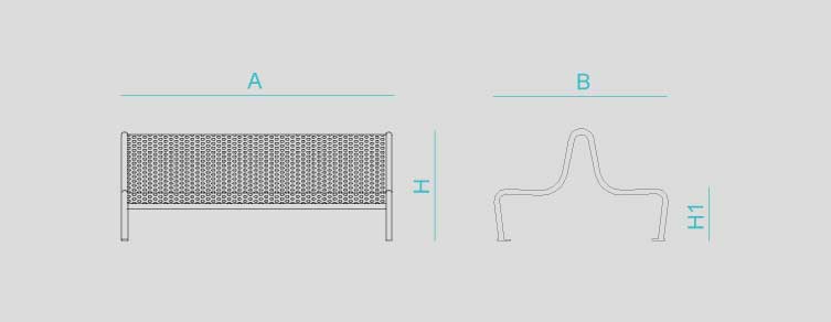 Mobilier urbain avec bancs, corbeilles, potelets, jardinières et équipement , Bancs , UB19D Banc Troke D , 