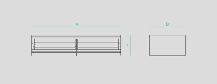 Street furniture with benches, litter bins, bollards, planters and equipment , Benches , UB30B Arq Backless ,