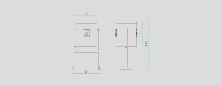 Street furniture with benches, litter bins, bollards, planters and equipment , Litter bins , UP33 Biela Litter Bin , 