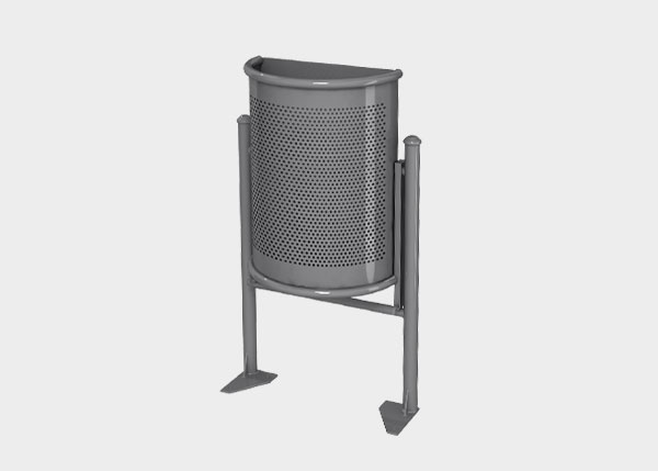 Site Furnishing ,Litter bins ,UP3S BCN Semicircular Litter bin