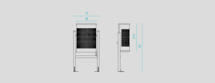 Street furniture with benches, litter bins, bollards, planters and equipment , Litter bins , UP3IS BCN Semi. Inox Litter bin , 