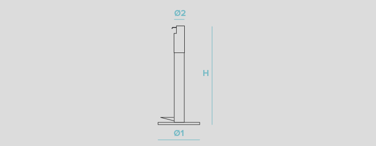 Street furniture with benches, litter bins, bollards, planters and equipment , COVID PRODUCTS , UVG1 HYDRO dispenser , Hydroalcoholic gel dispenser with pedal. Maximum hygiene and safety